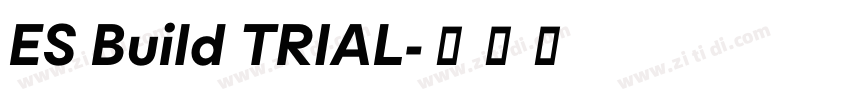 ES Build TRIAL字体转换